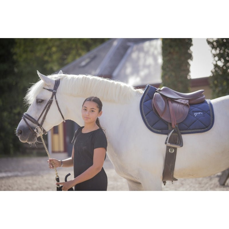 Eden by Pénélope New Strass Saddle Pad - Navy - Pénélope - Equiluxe Tack