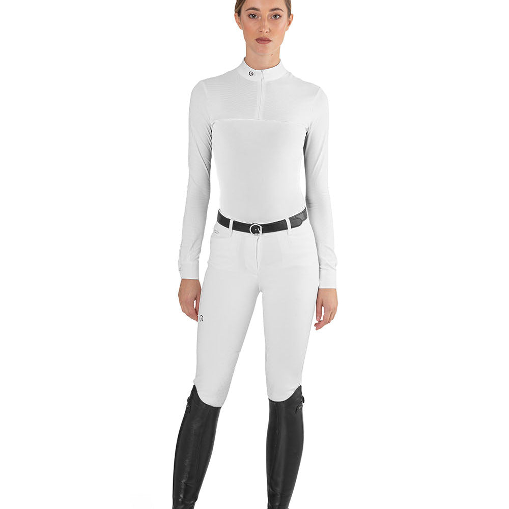 Ego 7 Mesh White Long Sleeve Show Shirt - Ego 7 - Equiluxe Tack