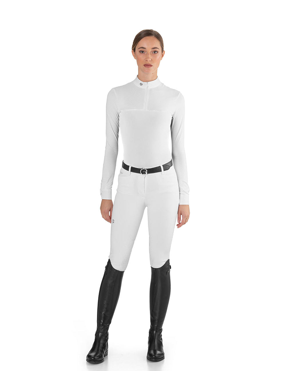 Ego 7 Mesh White Long Sleeve Show Shirt - Ego 7 - Equiluxe Tack