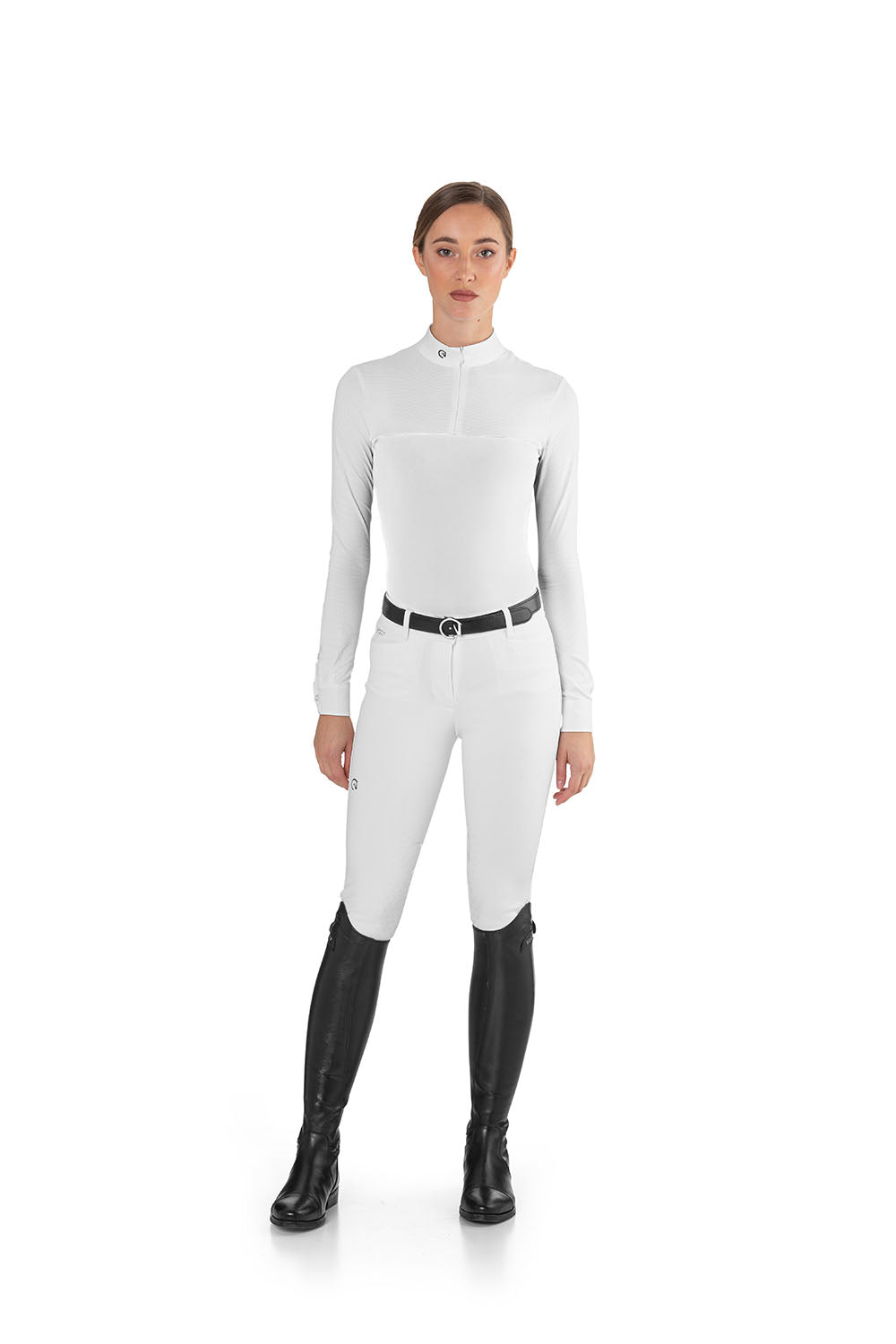 Ego 7 Mesh White Long Sleeve Show Shirt - Ego 7 - Equiluxe Tack