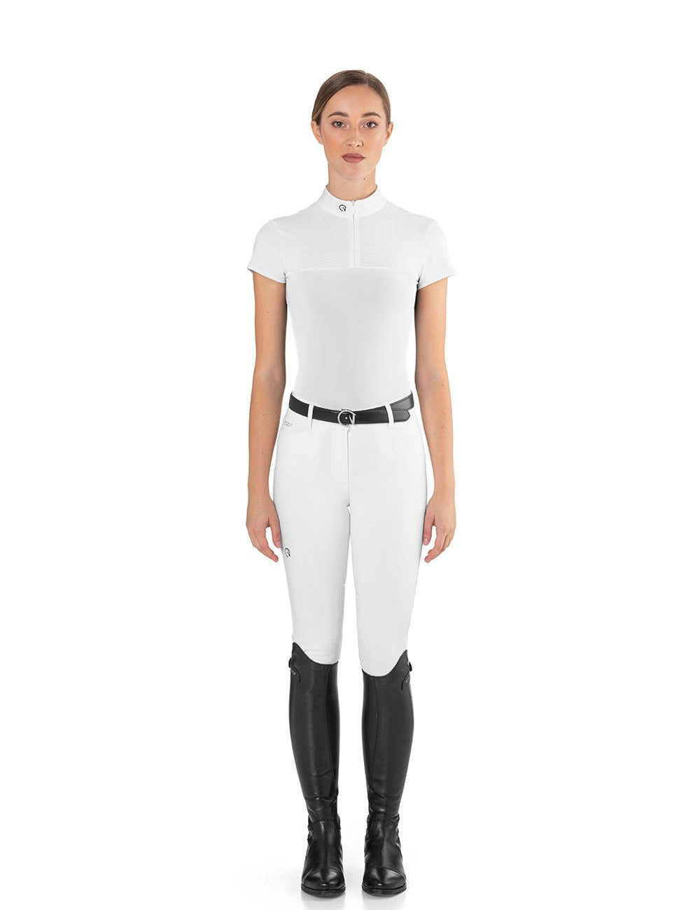 Ego 7 Mesh White Short Sleeve Show Shirt - Ego 7 - Equiluxe Tack