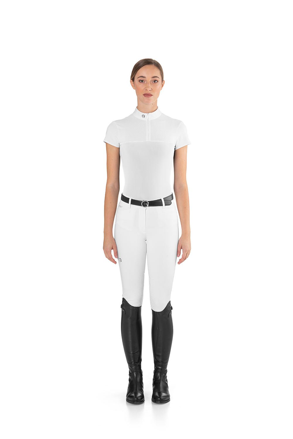 Ego 7 Mesh White Short Sleeve Show Shirt - Ego 7 - Equiluxe Tack