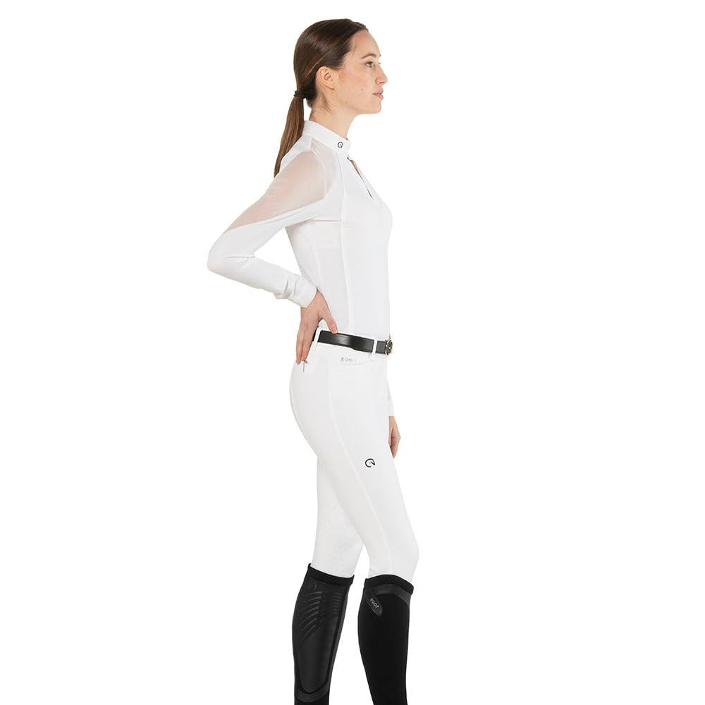 EGO7 'Teresa' Long Sleeve Mesh Show Shirt - White - Ego 7 - Equiluxe Tack