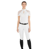 EGO7 'Teresa' Short Sleeve Mesh Show Shirt - White - Ego 7 - Equiluxe Tack