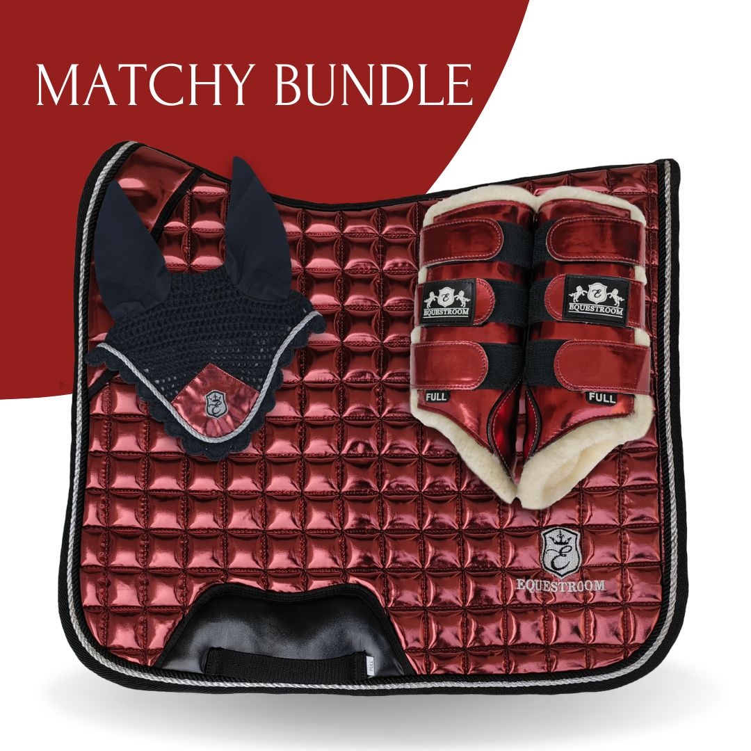 Electric Red Saddle Pad Set - Equestroom - Equiluxe Tack