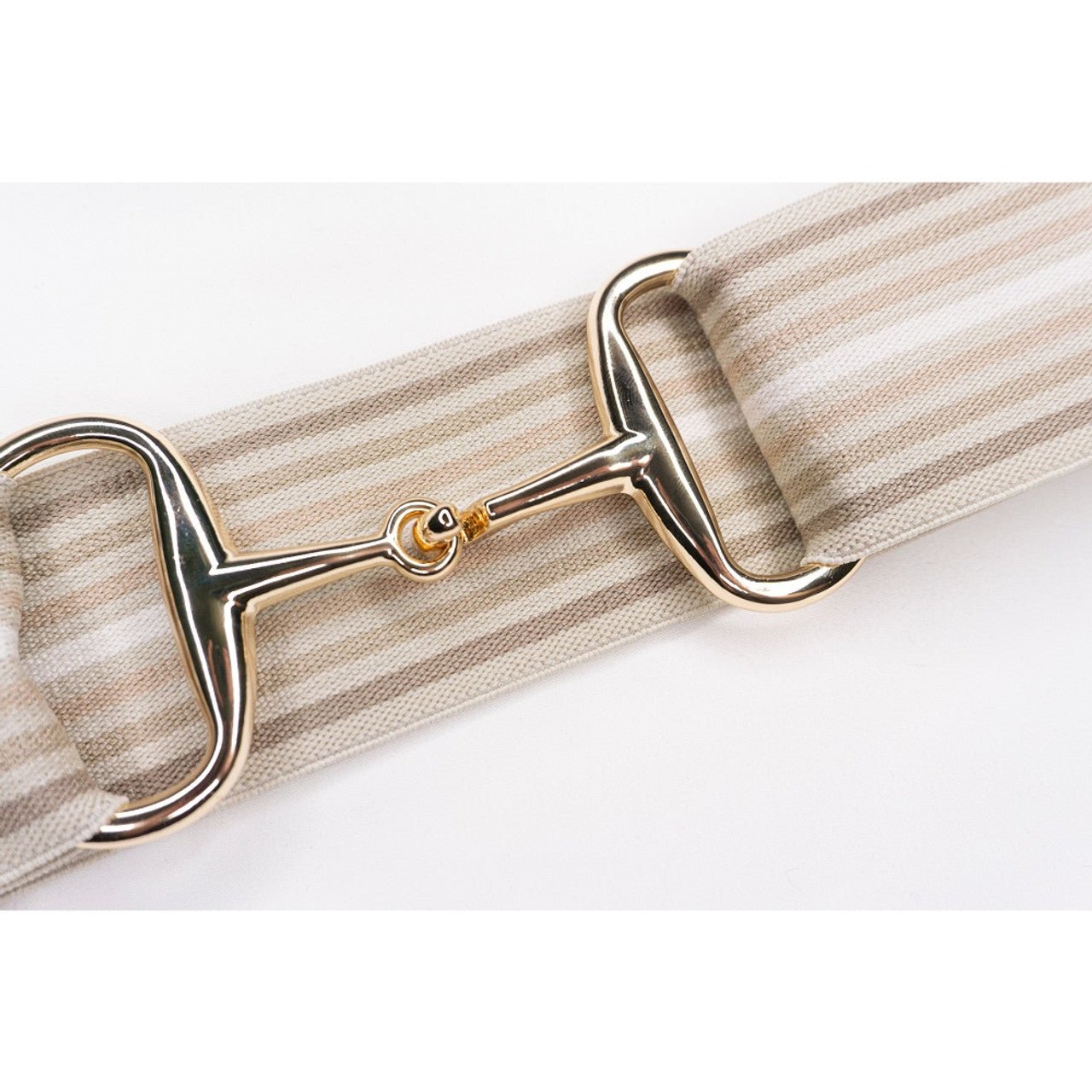 Ellany Bethany - 2" Gold Snaffle Bit Elastic Belt - Ellany Equestrian - Equiluxe Tack