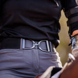 Ellany Black - 2" Gunmetal Stirrup Elastic Belt - Ellany - Equiluxe Tack