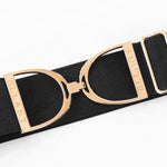 Ellany Black - 2" Rose Gold Stirrup Elastic Belt - Ellany - Equiluxe Tack