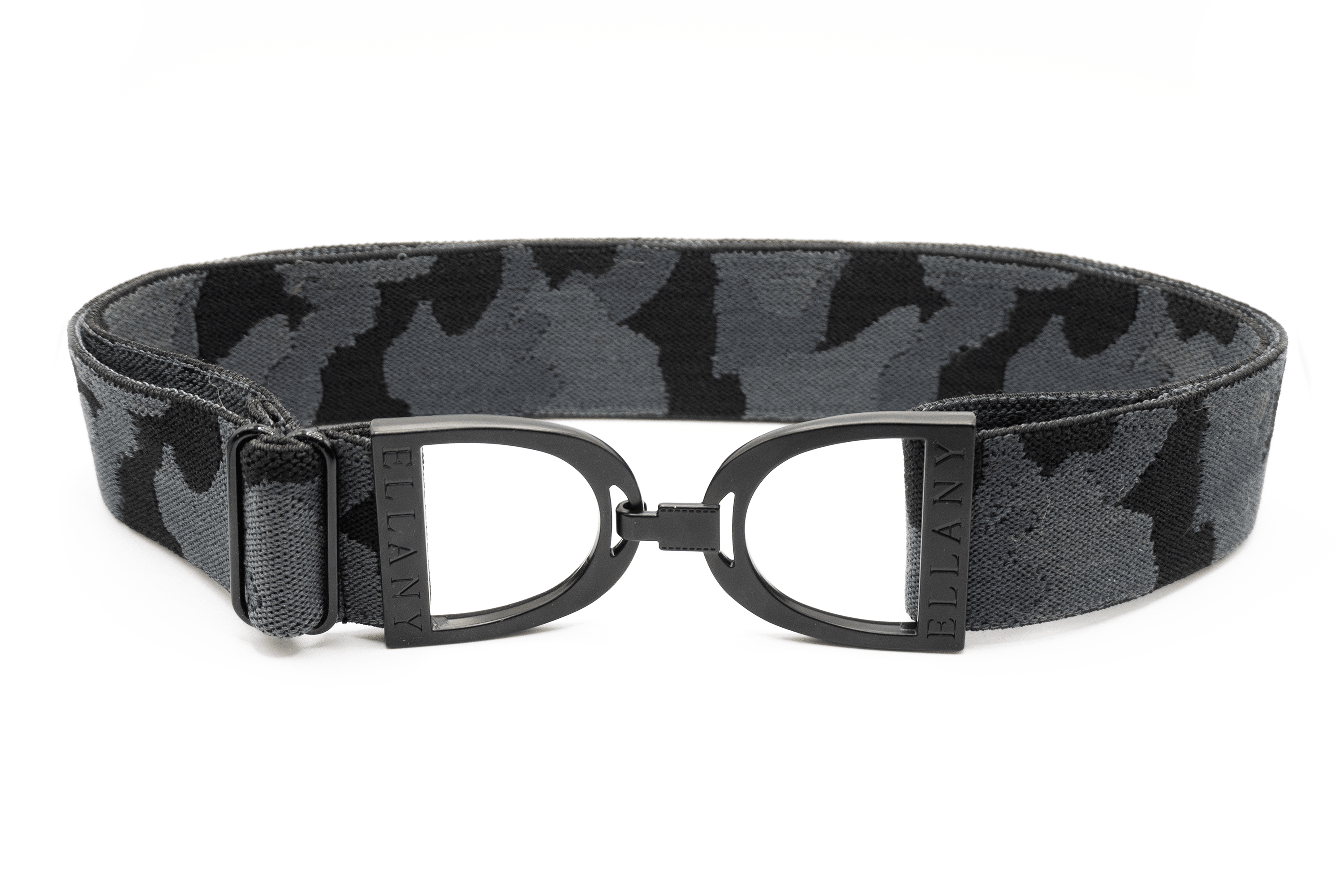 Ellany Black Camo - 1.5" Black Stirrup Elastic Belt - Huston x Ellany - Equiluxe Tack