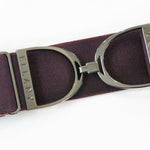 Ellany Bordeaux - 2" Gunmetal Stirrup Elastic Belt - Ellany - Equiluxe Tack