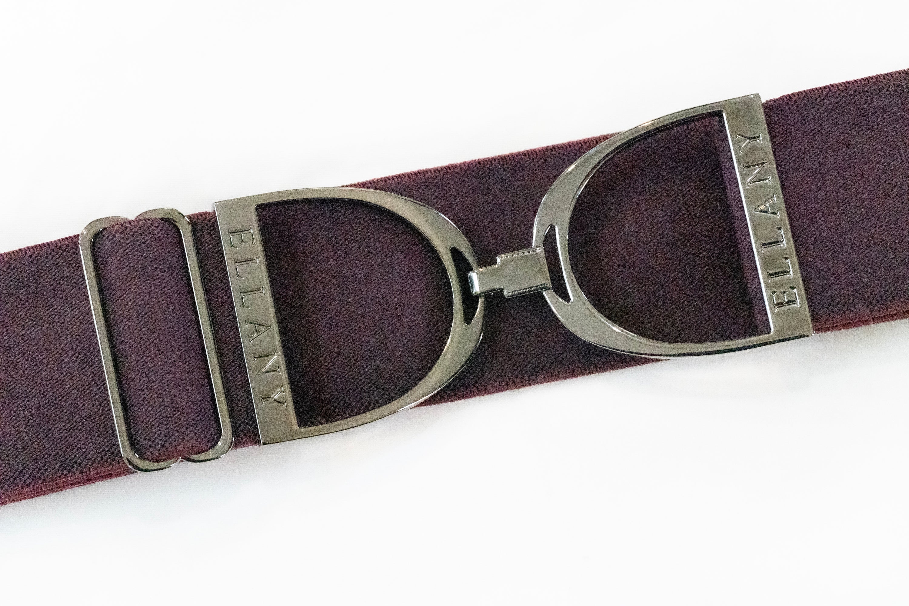 Ellany Bordeaux - 2" Gunmetal Stirrup Elastic Belt - Ellany - Equiluxe Tack