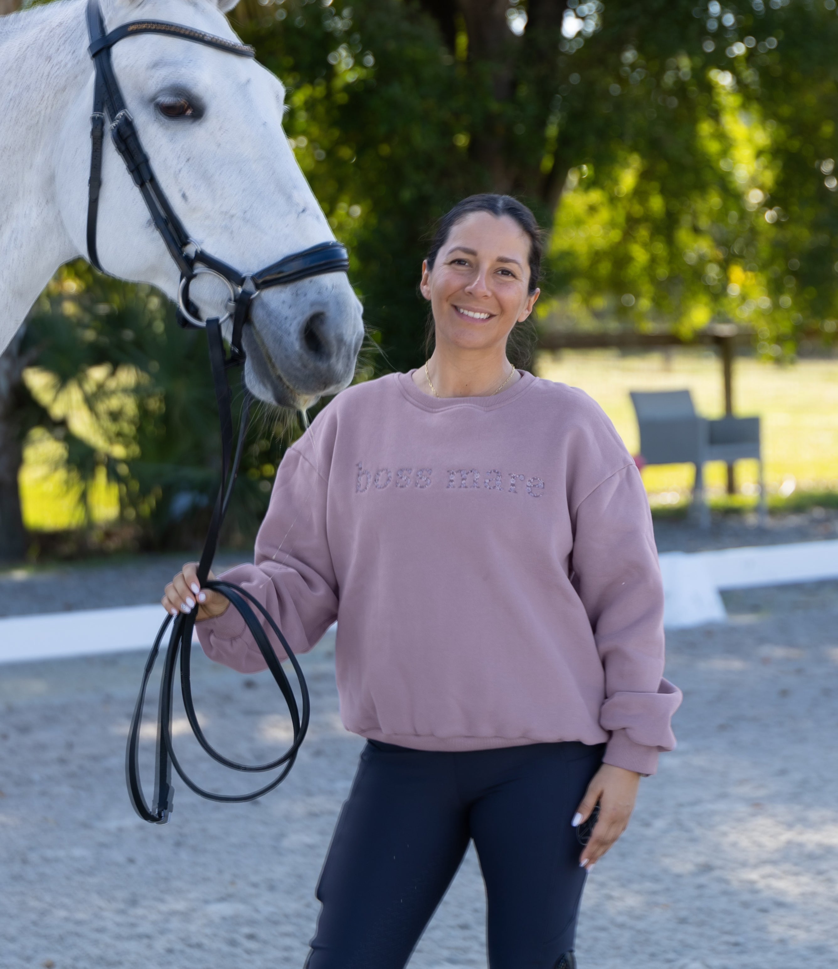Ellany Boss Mare - Lavender Equestrian Sweatshirt - Ellany - Equiluxe Tack
