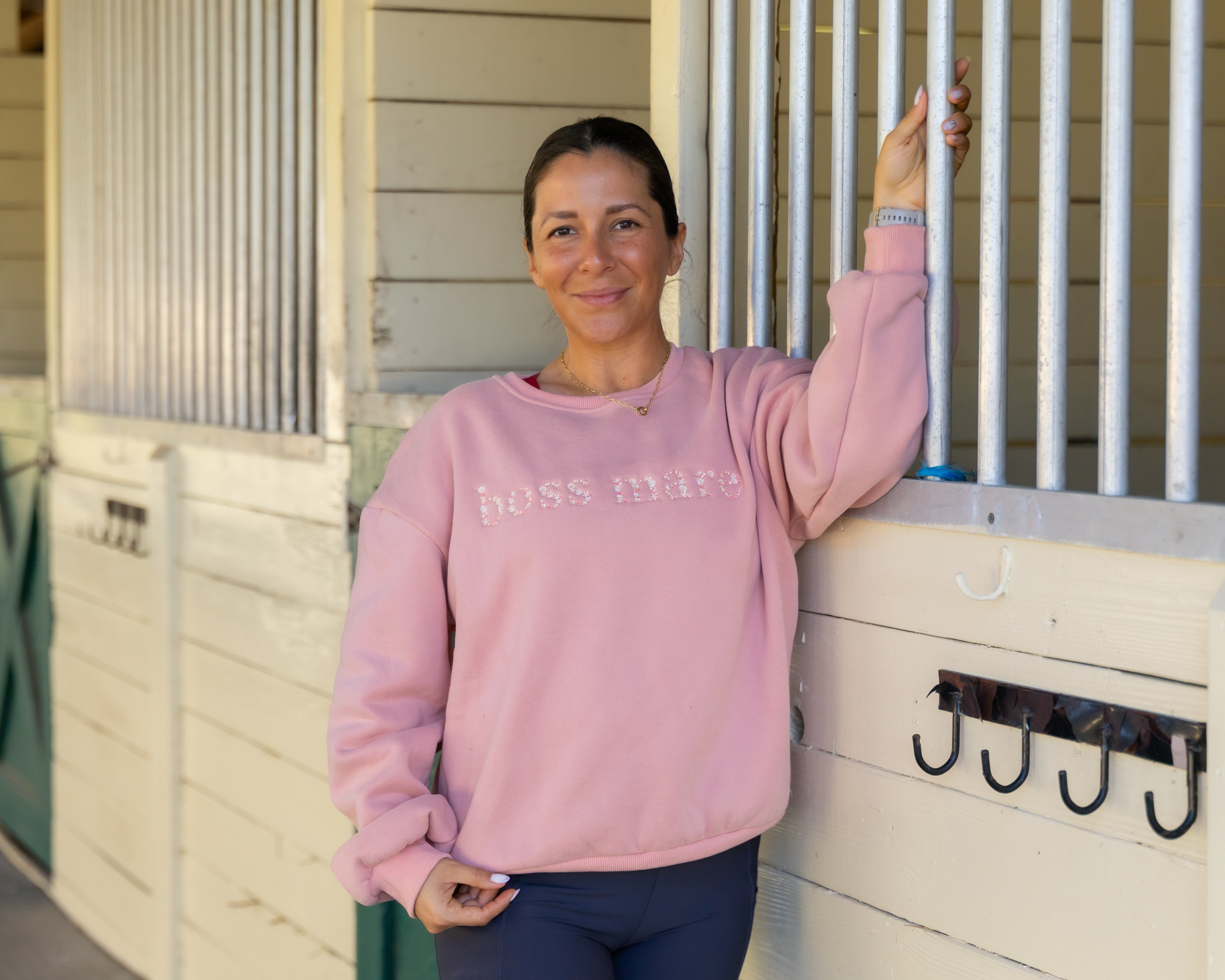 Ellany Boss Mare - Peach Equestrian Sweatshirt - Ellany - Equiluxe Tack