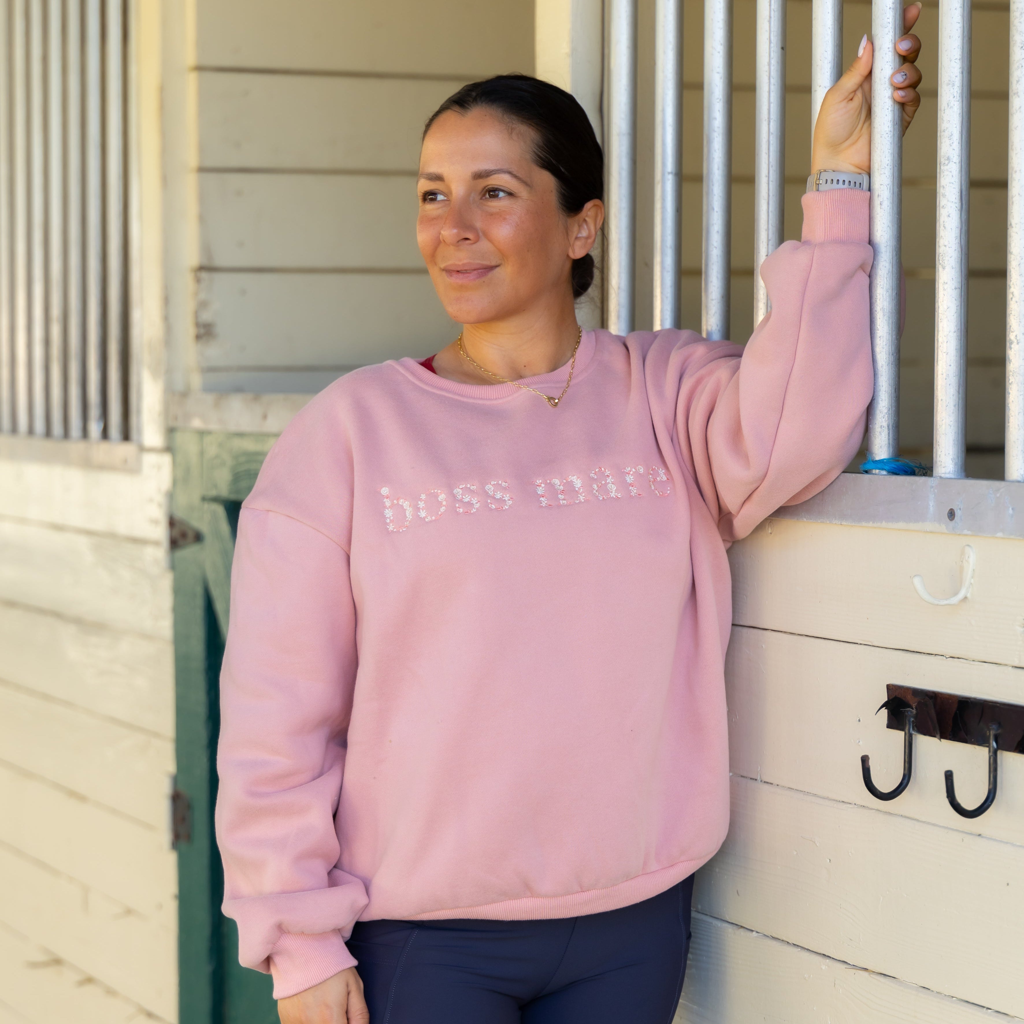 Ellany Boss Mare - Peach Equestrian Sweatshirt - Ellany - Equiluxe Tack