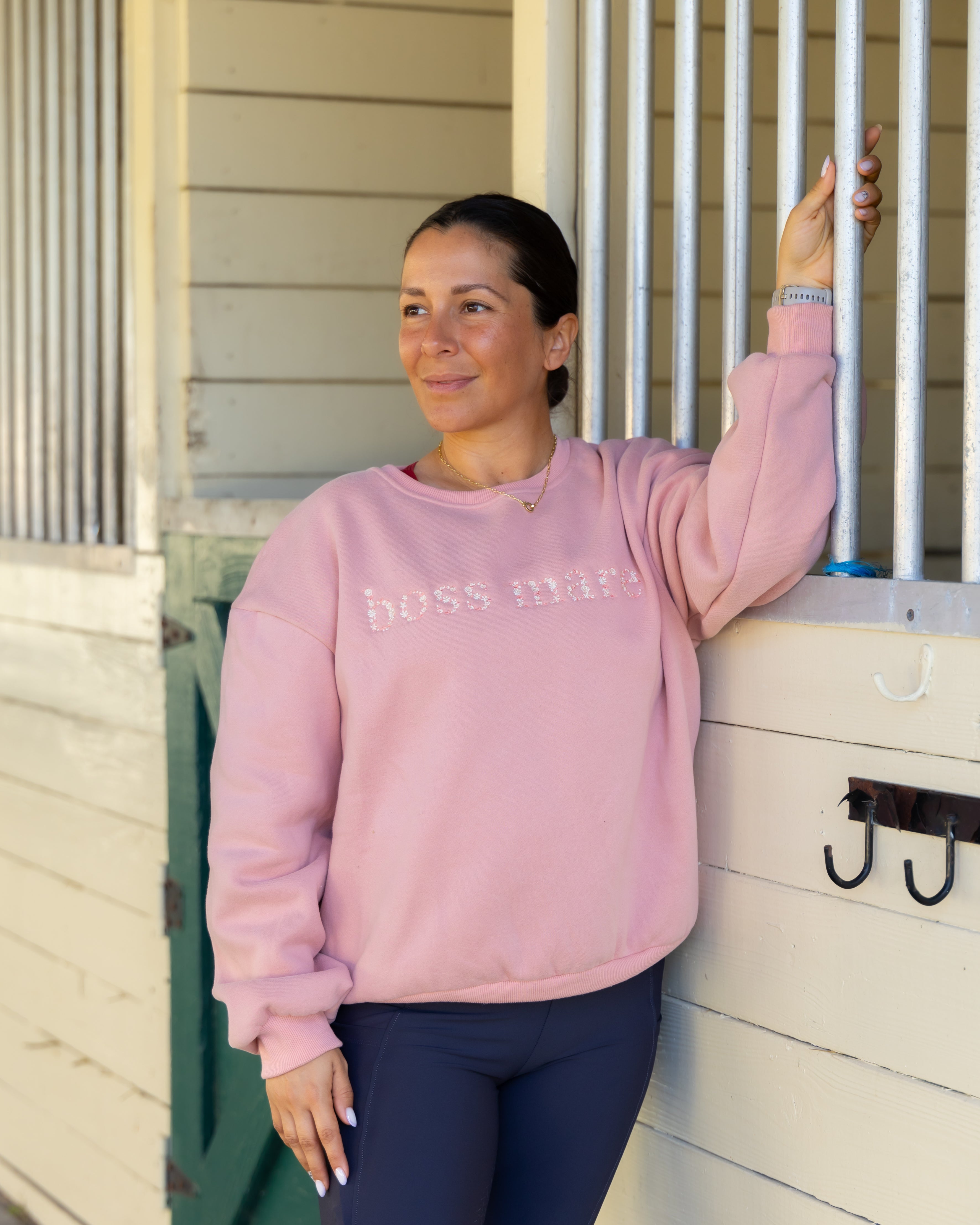 Ellany Boss Mare - Peach Equestrian Sweatshirt - Ellany - Equiluxe Tack