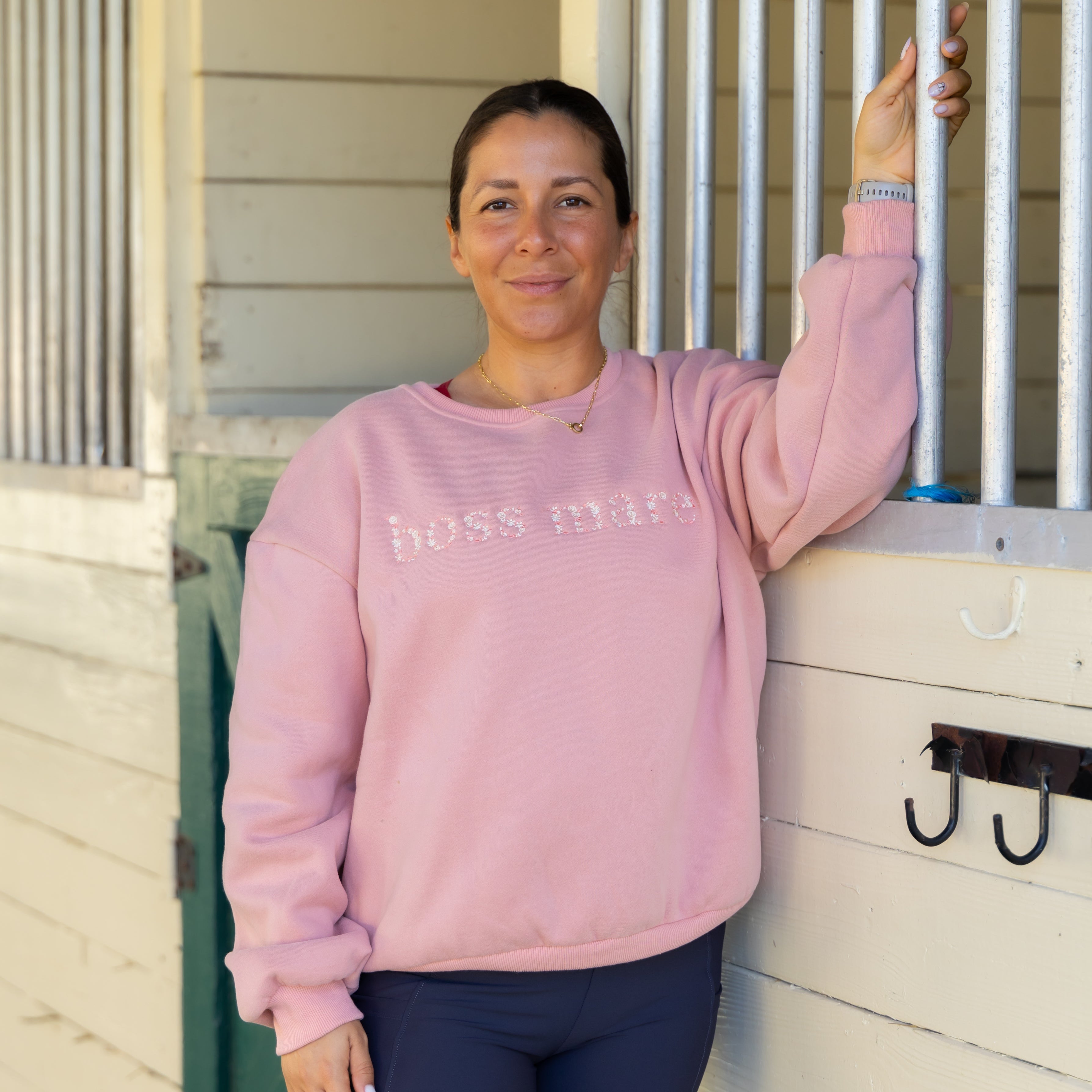 Ellany Boss Mare - Peach Equestrian Sweatshirt - Ellany - Equiluxe Tack