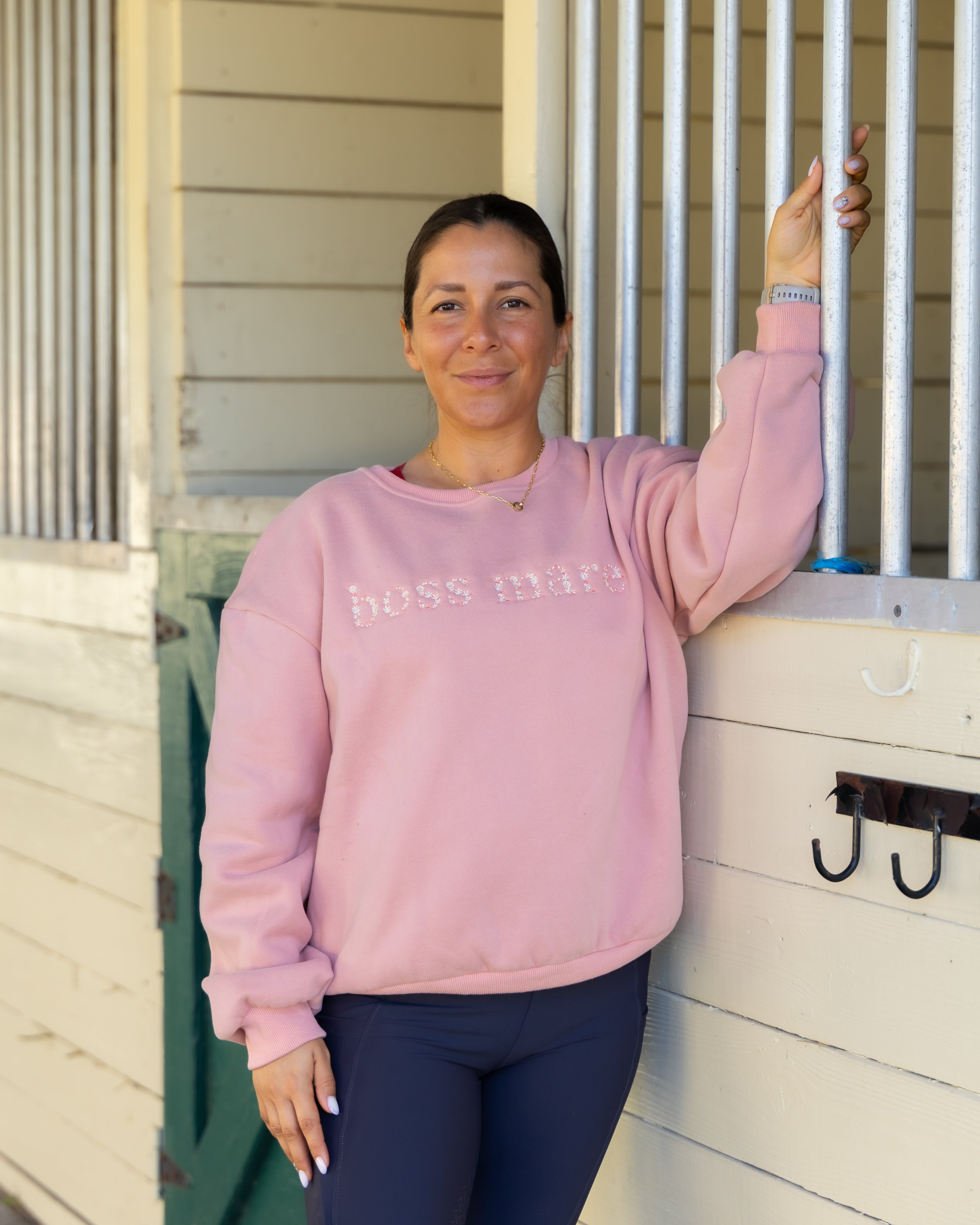 Ellany Boss Mare - Peach Equestrian Sweatshirt - Ellany - Equiluxe Tack