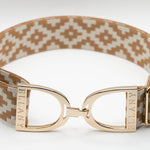Ellany Caramel Polo - 1.5" Gold Stirrup Elastic Belt - Huston x Ellany - Equiluxe Tack