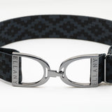 Ellany Charcoal Polo - 1.5" Gunmetal Stirrup Elastic Belt - Huston x Ellany - Equiluxe Tack