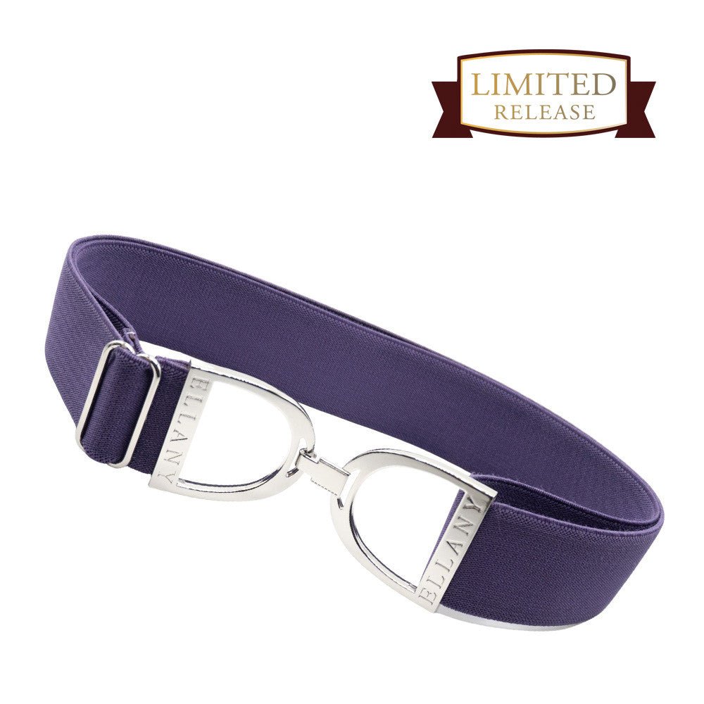 Ellany™ Elastic Belt 1.5" Amethyst with Silver Stirrup - Ellany - Equiluxe Tack