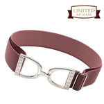 Ellany™ Elastic Belt 1.5" Berry with Silver Stirrup - Ellany - Equiluxe Tack
