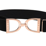 Ellany™ Elastic Belt 1.5" Black with Rose Gold Stirrup CORE Collection - Ellany - Equiluxe Tack