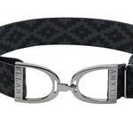 Ellany™ Elastic Belt 1.5" Charcoal Polo with Gunmetal Stirrup CORE Collection - Ellany - Equiluxe Tack