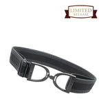 Ellany™ Elastic Belt 1.5" Charcoal Stripes with Black Stirrup - Ellany - Equiluxe Tack