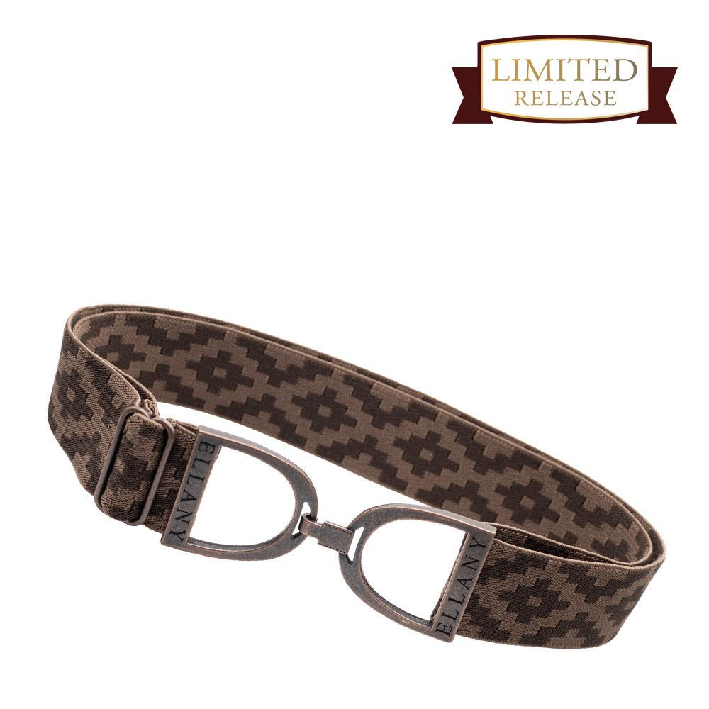 Ellany™ Elastic Belt 1.5" Chocolate Polo with Copper Stirrup - Ellany - Equiluxe Tack