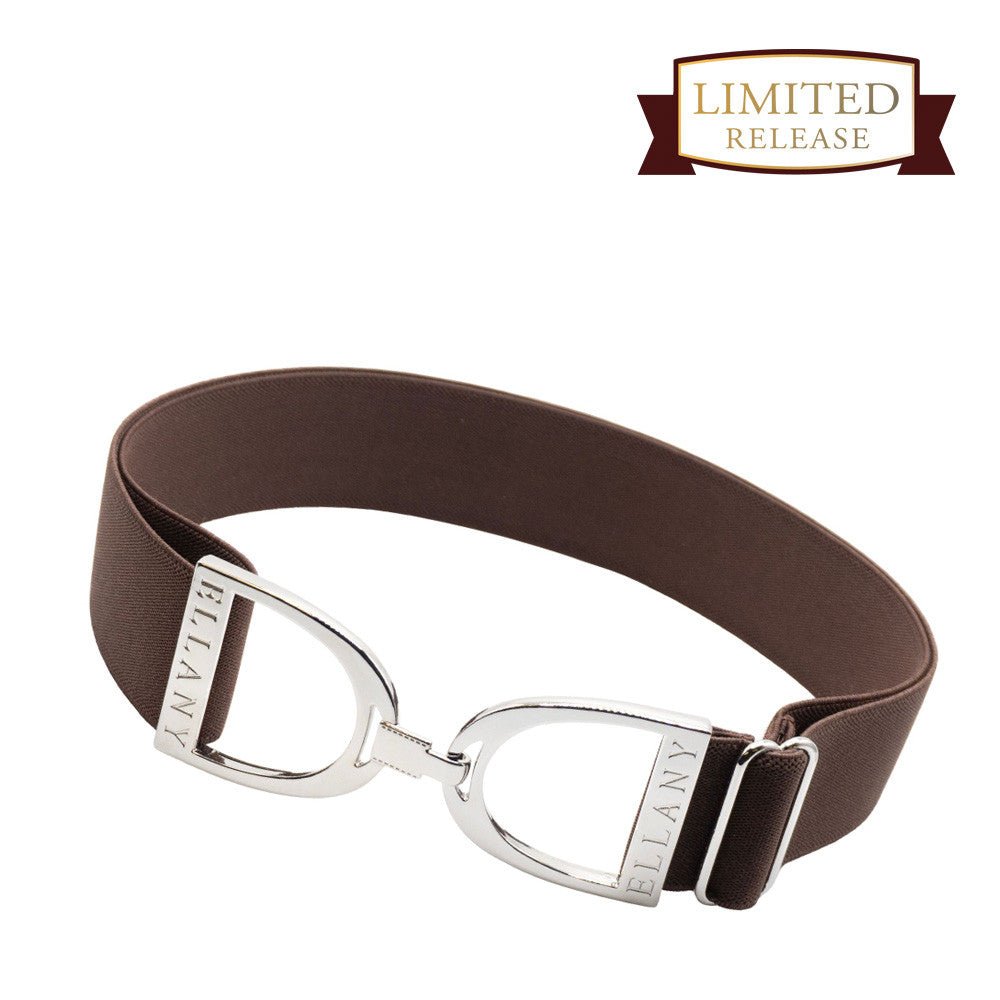 Ellany™ Elastic Belt 1.5" Chocolate with Silver Stirrup - Ellany - Equiluxe Tack