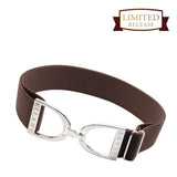 Ellany™ Elastic Belt 1.5" Chocolate with Silver Stirrup - Ellany - Equiluxe Tack