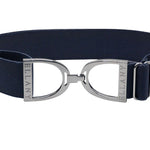 Ellany™ Elastic Belt 1.5" Navy with Gunmetal Stirrup CORE Collection - Ellany - Equiluxe Tack