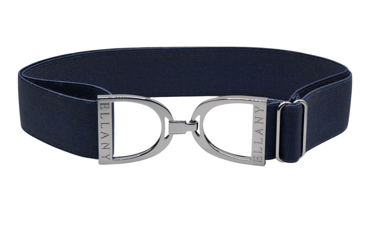 Ellany™ Elastic Belt 1.5" Navy with Gunmetal Stirrup CORE Collection - Ellany - Equiluxe Tack