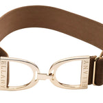 Ellany™ Elastic Belt 1.5" Toffee with Gold Stirrup CORE Collection - Ellany - Equiluxe Tack