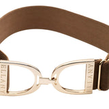 Ellany™ Elastic Belt 1.5" Toffee with Gold Stirrup CORE Collection - Ellany - Equiluxe Tack