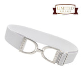 Ellany™ Elastic Belt 1.5" White with Silver Stirrup - Ellany - Equiluxe Tack