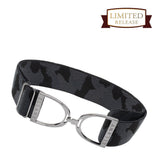 Ellany™ Elastic Belt 2" Black Camo with Gunmetal Stirrup - Ellany - Equiluxe Tack