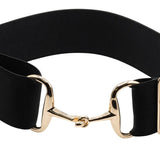 Ellany™ Elastic Belt 2" Black with Gold Snaffle CORE Collection - Ellany - Equiluxe Tack