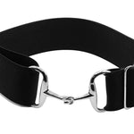 Ellany™ Elastic Belt 2" Black with Silver Snaffle CORE Collection - Ellany - Equiluxe Tack