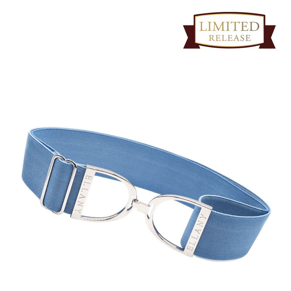 Ellany™ Elastic Belt 2" Cornflower with Silver Stirrup - Ellany - Equiluxe Tack
