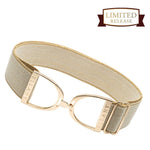 Ellany™ Elastic Belt 2" Gold Dakota with Gold Stirrup - Ellany - Equiluxe Tack