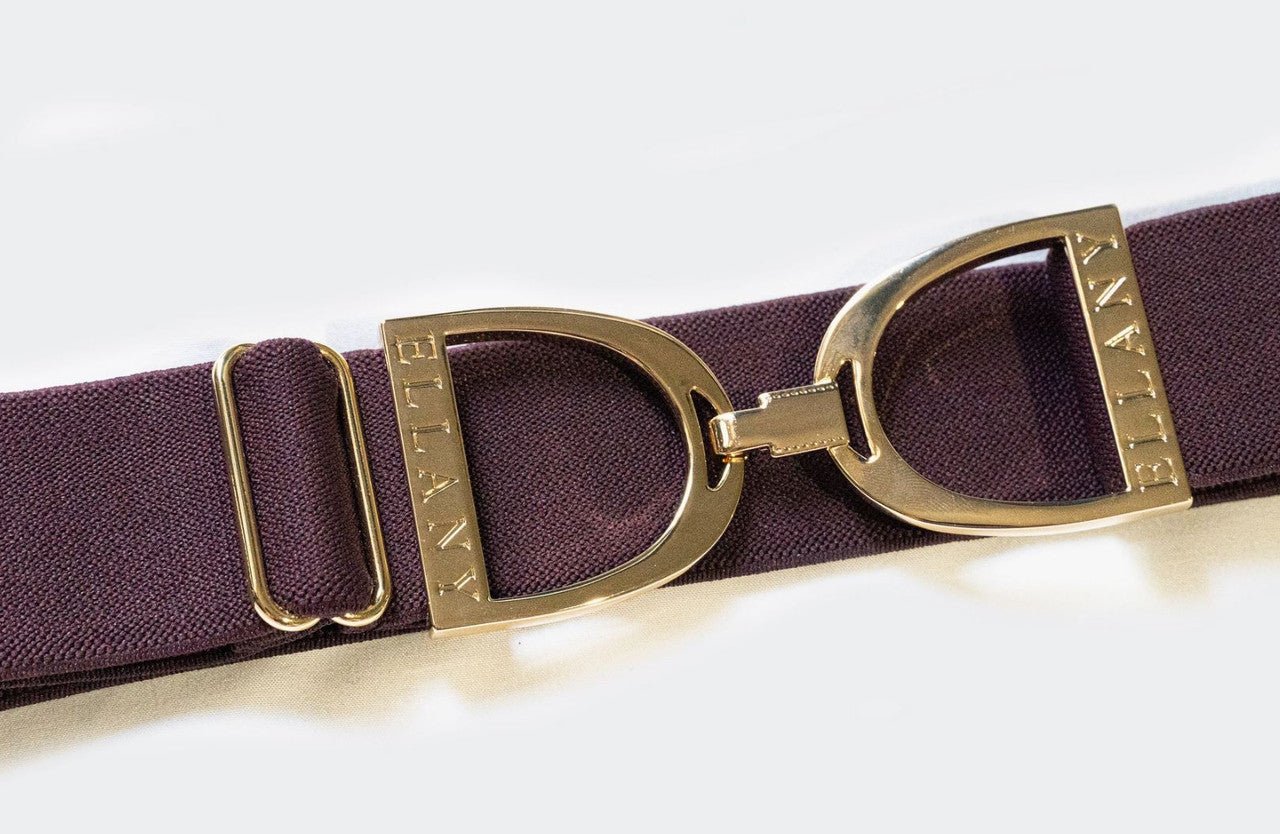 Ellany Fig - 1.5" Gold Stirrup Elastic Belt - Ellany Equestrian - Equiluxe Tack