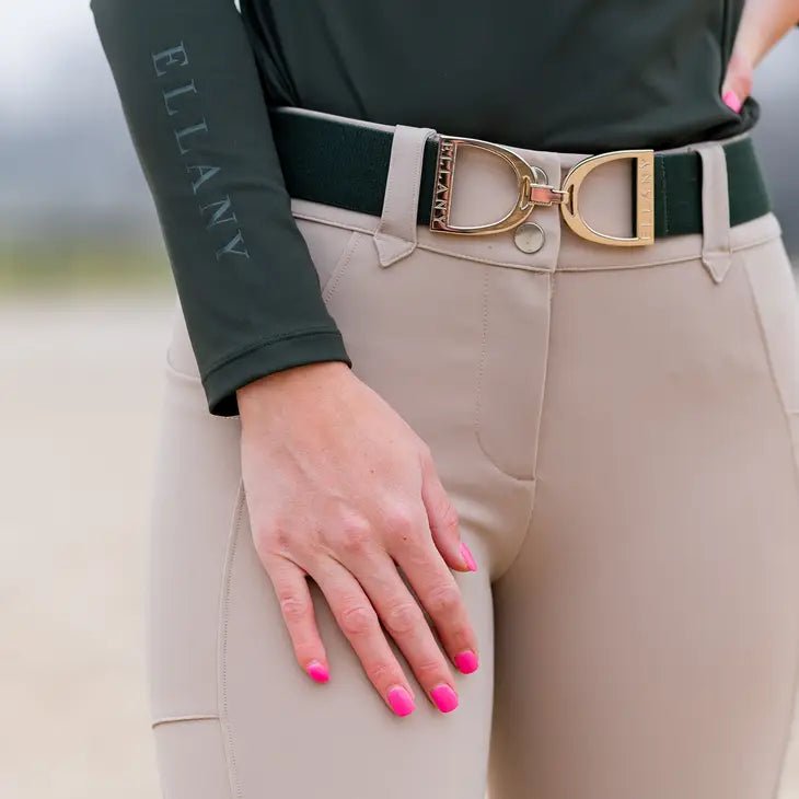 Ellany Forest - 1.5" Gold Stirrup Elastic Belt - Ellany Equestrian - Equiluxe Tack