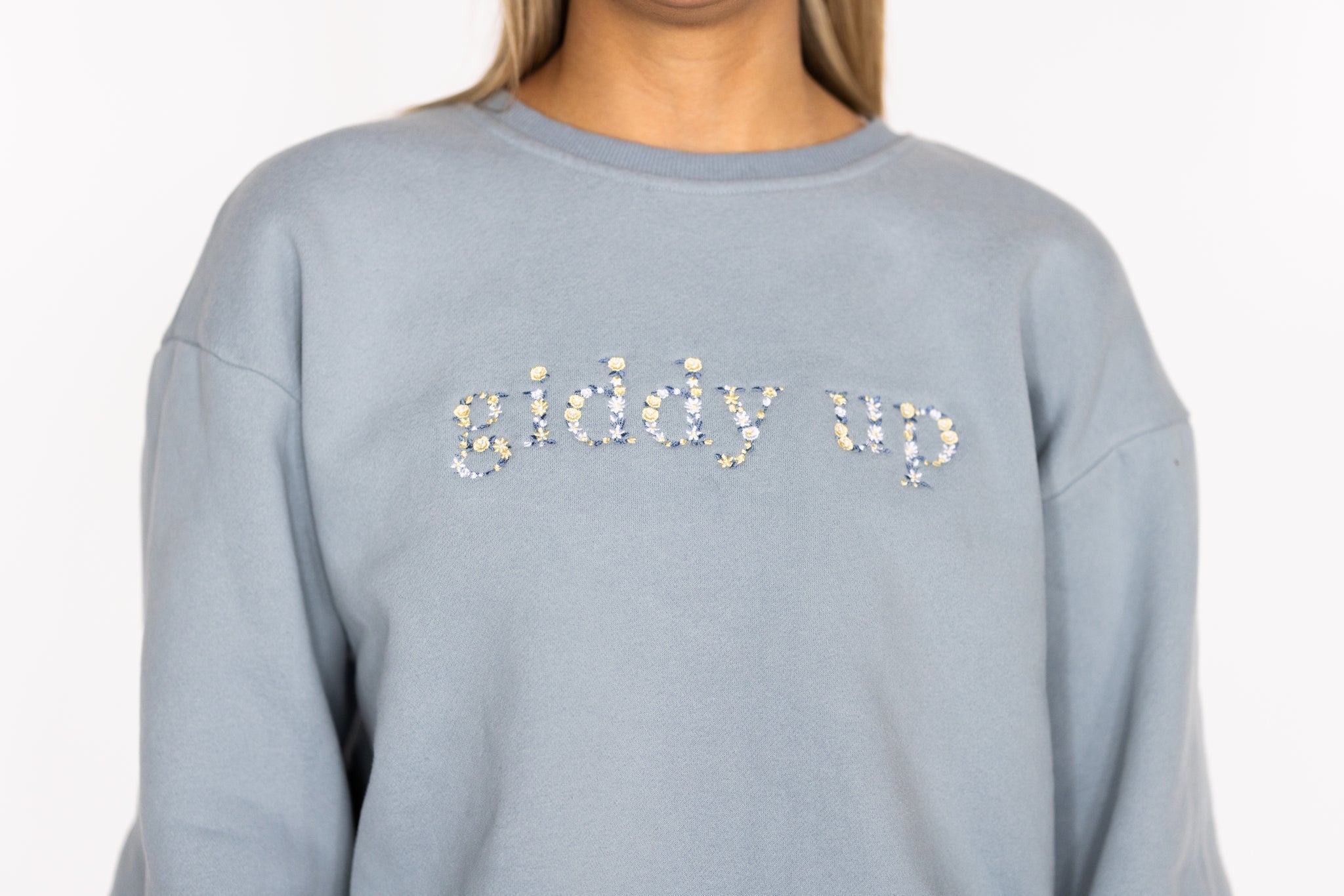Ellany Giddy Up - Sky Blue Equestrian Sweatshirt - Ellany - Equiluxe Tack