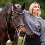 Ellany Grey "DRESSAGE" Sweatshirt - Blue Ombre - Ellany - Equiluxe Tack