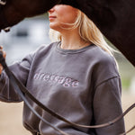 Ellany Grey "DRESSAGE" Sweatshirt - Purple - Ellany - Equiluxe Tack