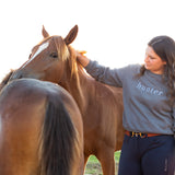 Ellany Grey "HUNTER" Sweatshirt - Blue Ombre - Ellany - Equiluxe Tack