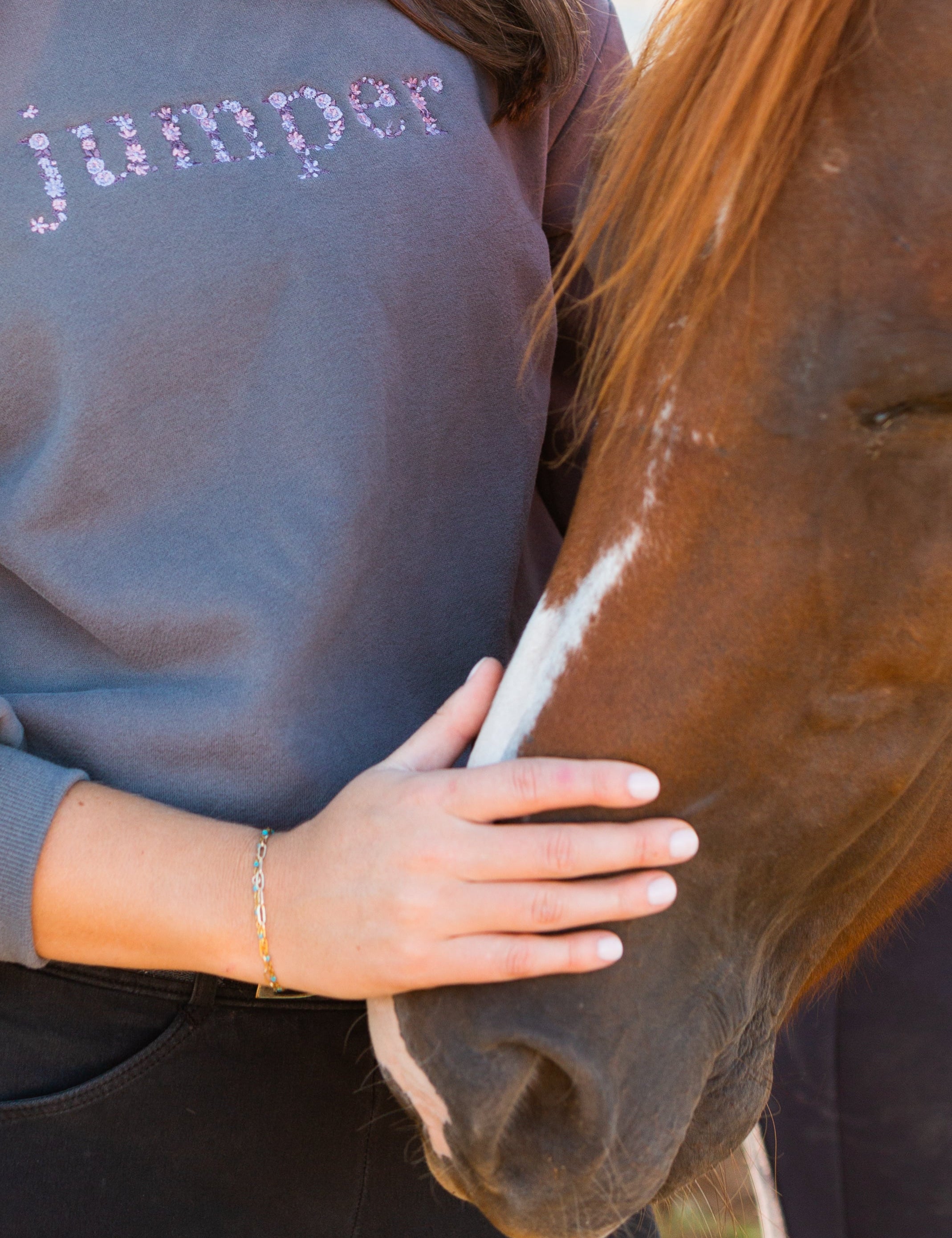 Ellany Grey "JUMPER" Sweatshirt - Purple - Ellany - Equiluxe Tack
