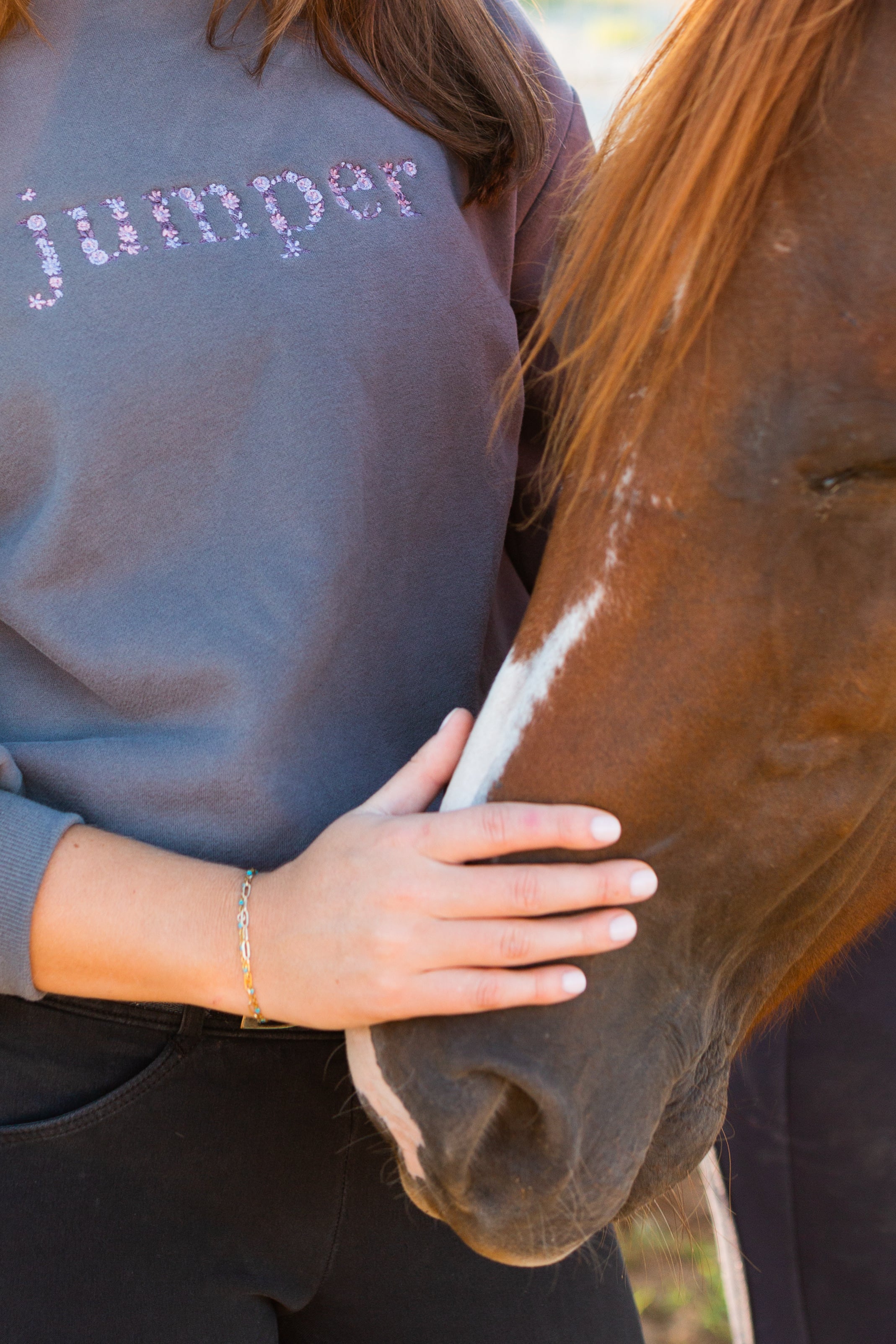 Ellany Grey "JUMPER" Sweatshirt - Purple - Ellany - Equiluxe Tack