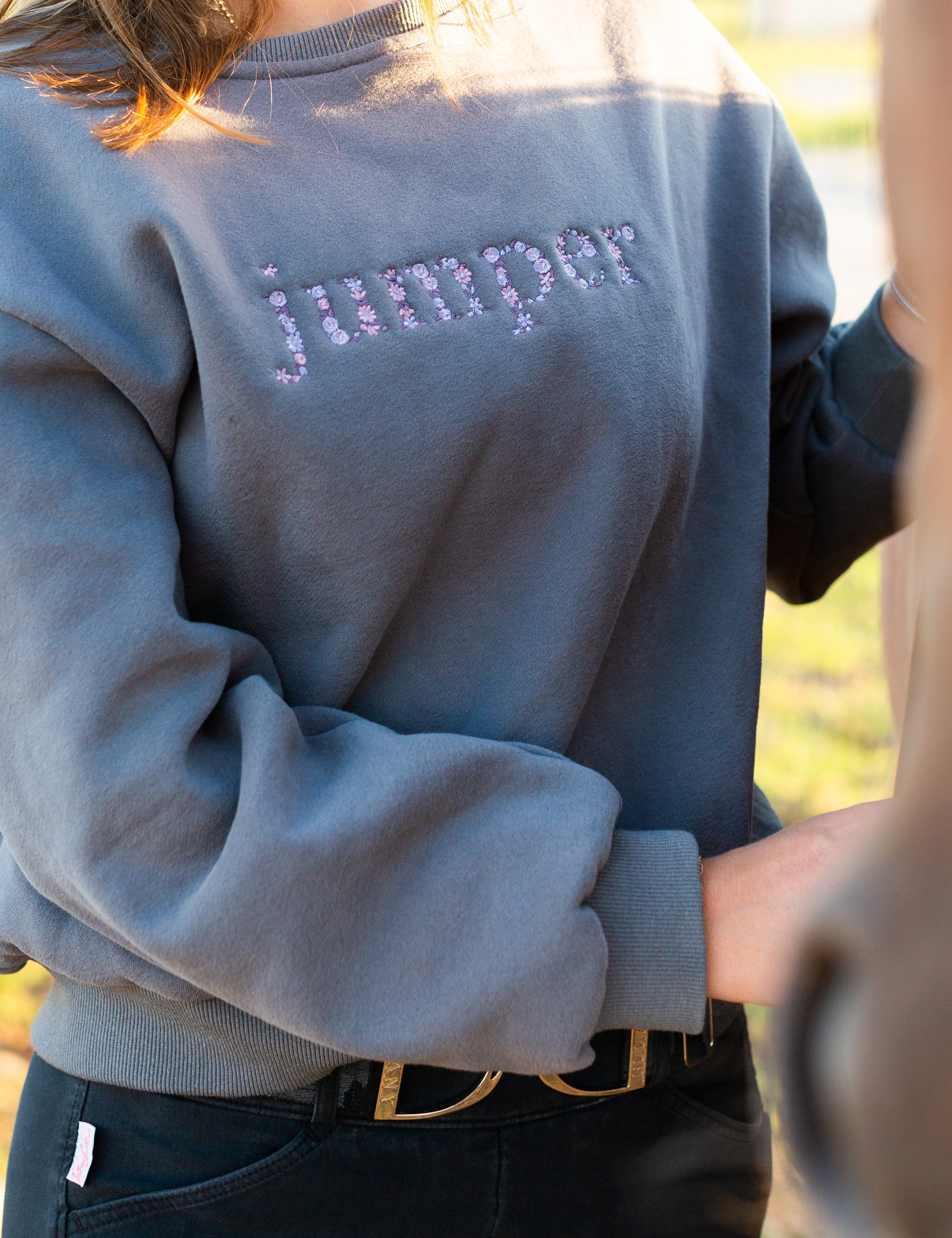 Ellany Grey "JUMPER" Sweatshirt - Purple - Ellany - Equiluxe Tack